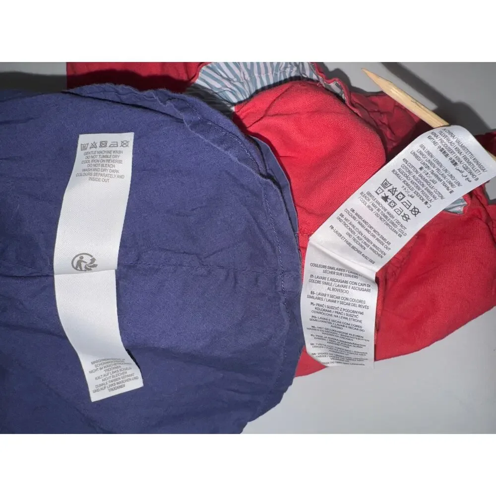 Mini Boden Girls Sz 6 Bundle Lot Blue Pom Pom Dress Linen Pants Polka Dot Shorts